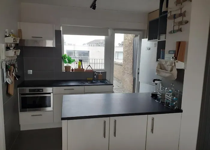 公寓 Gezellig Centraal Gelegen Penthouse 奥斯滕德